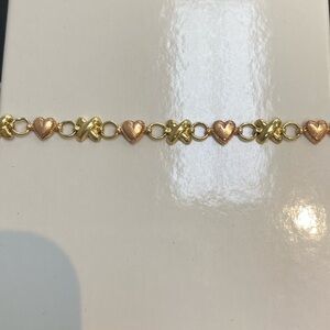 X & heart bracelet 10k Preown